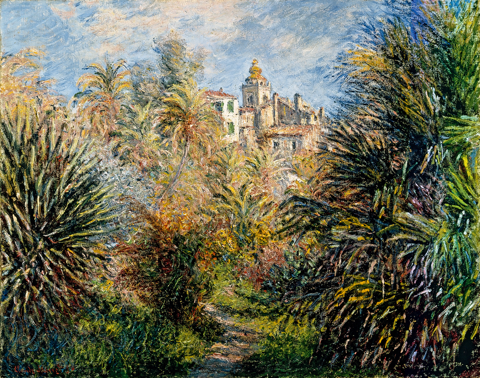 garden art for August 2020 - Monet Moreno Garden at Bordighera