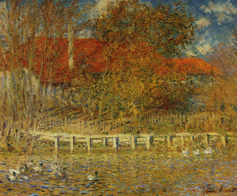 a Monet painting for October - Rosewood shares Pond With Ducks in Autumn
