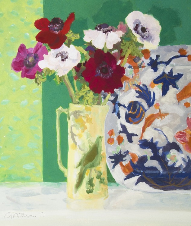 painting of anemones by Geraldine Girvan